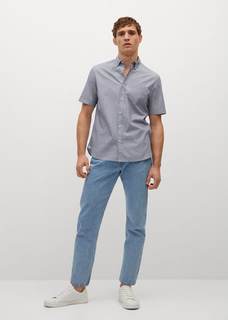 Рубашка regular fit из хлопка - Ginza-h Mango