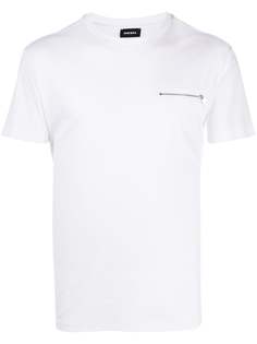 Diesel футболка с карманом на молнии