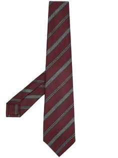 Kiton галстук с вышивкой в полоску