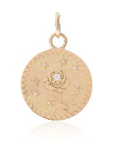 Foundrae подвеска Rose of the World из желтого золота с бриллиантами