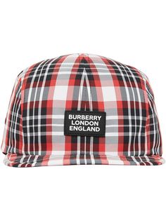 Burberry кепка в клетку тартан с логотипом