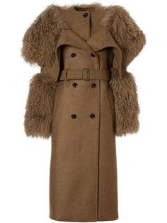 Burberry тренч с отделкой из овчины