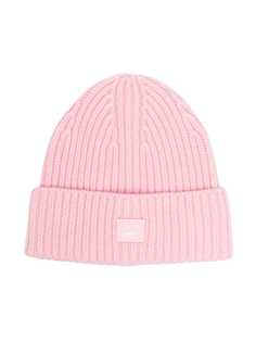 Acne Studios шапка бини с нашивкой Face