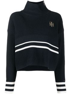 Tommy Hilfiger джемпер в рубчик с логотипом