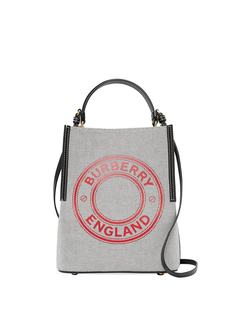 Burberry сумка-ведро Peggy из канваса с логотипом