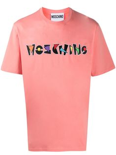 Moschino футболка с вышитым логотипом