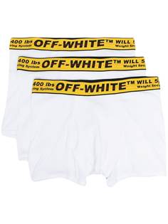 Off-White комплект из трех трусов-брифов с логотипом