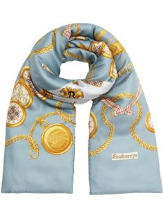 Burberry уплотненный шарф с платочным принтом