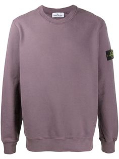 Stone Island свитер с длинными рукавами и нашивкой-логотипом