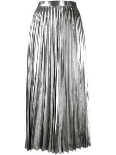 Junya Watanabe плиссированная юбка с эффектом металлик