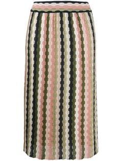 M Missoni юбка миди с вышивкой