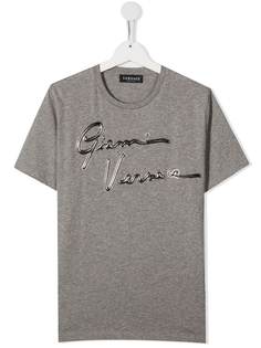 Young Versace футболка с декором GV Signature
