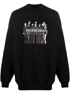 Balenciaga худи Real BB с графичным принтом
