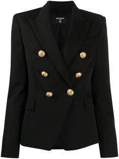 Balmain двубортный блейзер строгого кроя