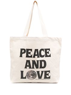 Stussy сумка-тоут Peace and Love из канваса