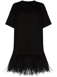 MarquesAlmeida футболка с перьями
