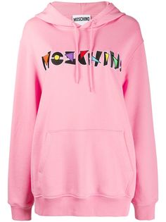 Moschino худи с вышитым логотипом