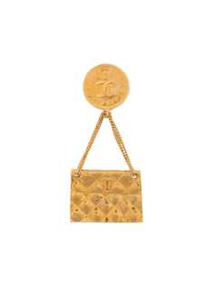Chanel Pre-Owned брошь 1990-х годов в форме сумки