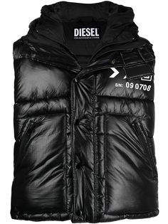 Diesel дутый жилет с логотипом