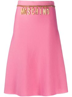 Moschino юбка А-силуэта с логотипом