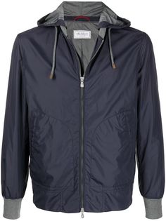 Brunello Cucinelli легкая куртка с капюшоном