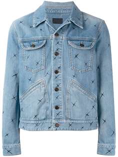 Saint Laurent джинсовая куртка со звездами