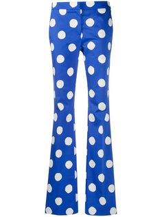 Moschino расклешенные брюки в горох