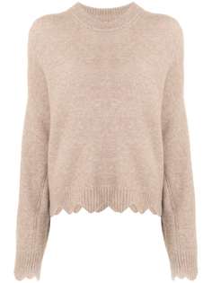 3.1 Phillip Lim CREW NECK SWEATER WITH SCALLOPS