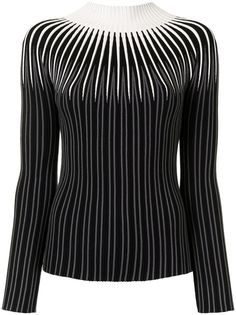 Emporio Armani вязаный джемпер в рубчик с эффектом градиента