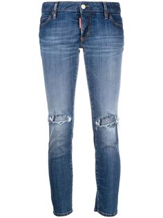 Dsquared2 джинсы прямого кроя с прорезями