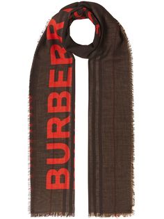 Burberry шарф в полоску Icon Stripe с логотипом