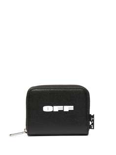 Off-White кошелек с круговой молнией и логотипом