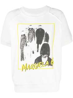 MM6 Maison Margiela футболка с принтом и логотипом