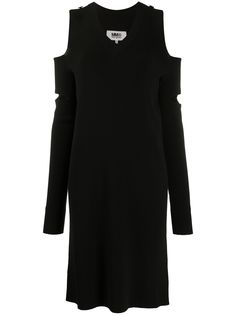 MM6 Maison Margiela трикотажное платье с вырезами