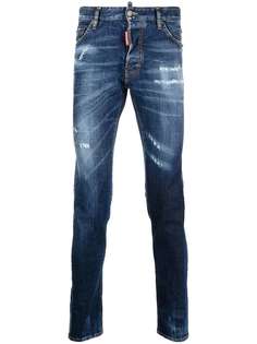 Dsquared2 узкие джинсы Cool Guy с эффектом потертости