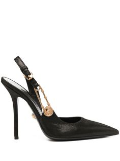 Versace туфли с декором Safety Pin и Medusa
