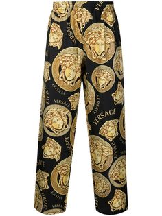 Versace пижамные брюки с принтом Medusa