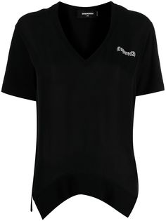 Dsquared2 футболка с разрезами и логотипом
