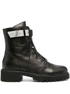 Giuseppe Zanotti ботинки с тисненым логотипом