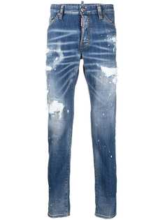 Dsquared2 узкие джинсы Icon с эффектом потертости