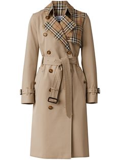 Burberry тренч со вставками в клетку Vintage Check