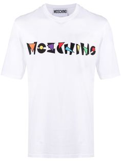 Moschino футболка с вышитым логотипом
