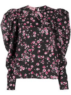 Gina блузка с цветочным принтом и пышными рукавами