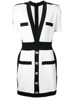 Balmain короткое платье на пуговицах