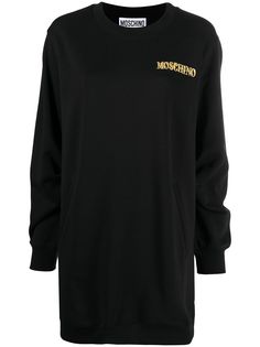 Moschino платье-свитер с вышитым логотипом