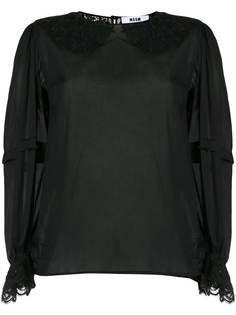 MSGM блузка с кружевом