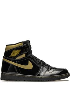 Jordan кроссовки Air Jordan 1 High Black Metallic Gold