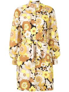 Rebecca Vallance платье-рубашка с цветочным принтом
