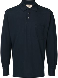 Hermès рубашка поло pre-owned с длинными рукавами
