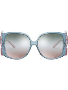 Giorgio Armani солнцезащитные очки в массивной оправе